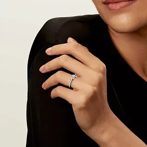 Tiffany & Co. Кольцо Knot Ring with Diamonds White Gold - фото 2