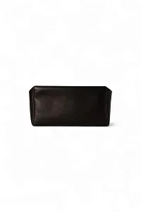 The Row Клатч Compact Square Clutch Burgundy из кожи Dark Brown - фото 1