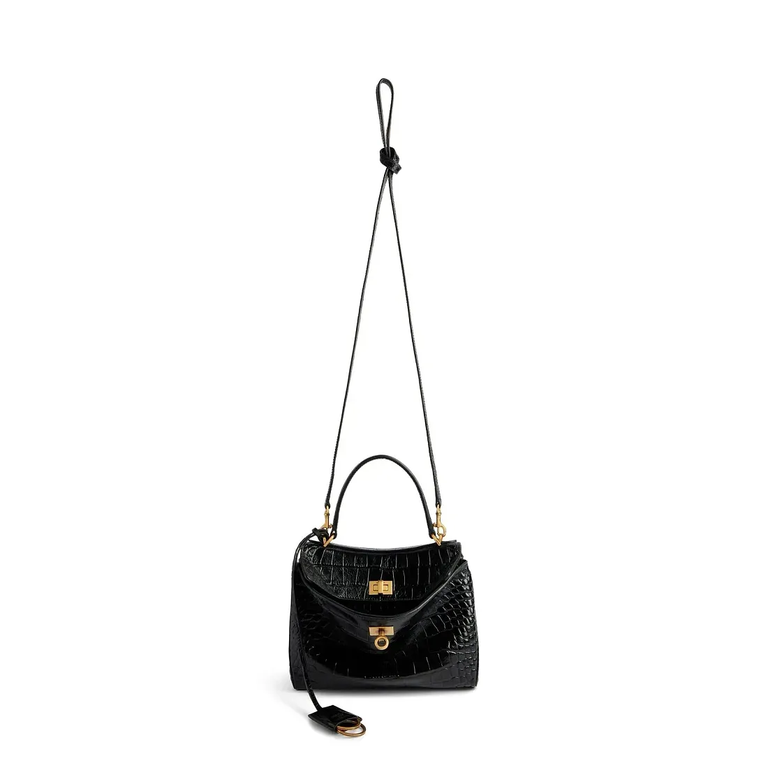 Balenciaga Сумка Rodeo Crocodile Embossed мини формата - фото 5