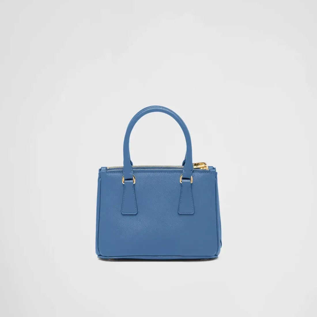 Prada Мини-сумка Galleria из сафьяновой кожи Light Blue - фото 4