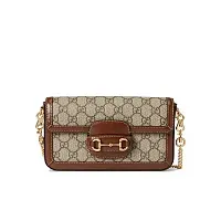 Gucci Мини-сумка Horsebit 1955 Beige / Ebony - фото 1