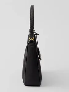 Prada Mини-сумка из Re-Nylon и сафьяновой кожи Re-Edition 2005 Black - фото 6