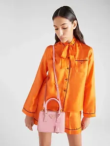 Prada Мини-сумка Galleria из сафьяновой кожи Petal Pink - фото 2