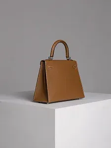 Hermès Сумка Sellier Kelly 25 Gold Epsom Palladium Hardware - фото 6