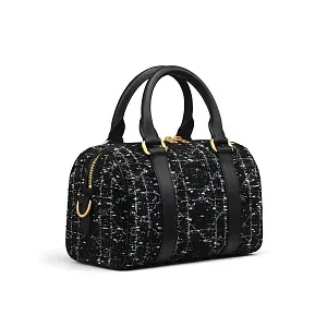Dior Сумка Groove 20 black tweed with white cannage motif - фото 2