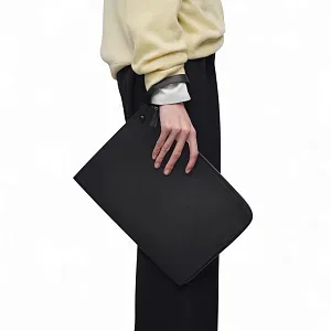 The Row Сумка Large Portfolio Wristlet Black из кожи Black - фото 2