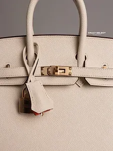 Hermès Сумка Birkin 25 Craie Orange Poppy HSS Epsom Gold Hardware - фото 4
