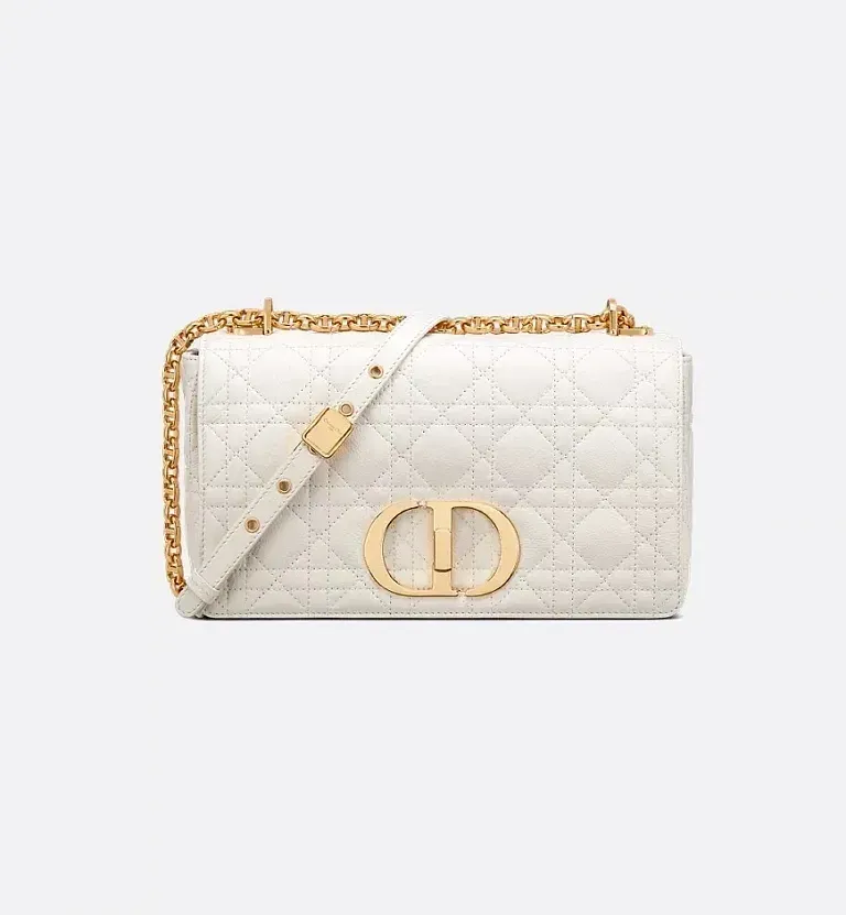 Сумка Caro среднего формата Dior Ivory - фото 1