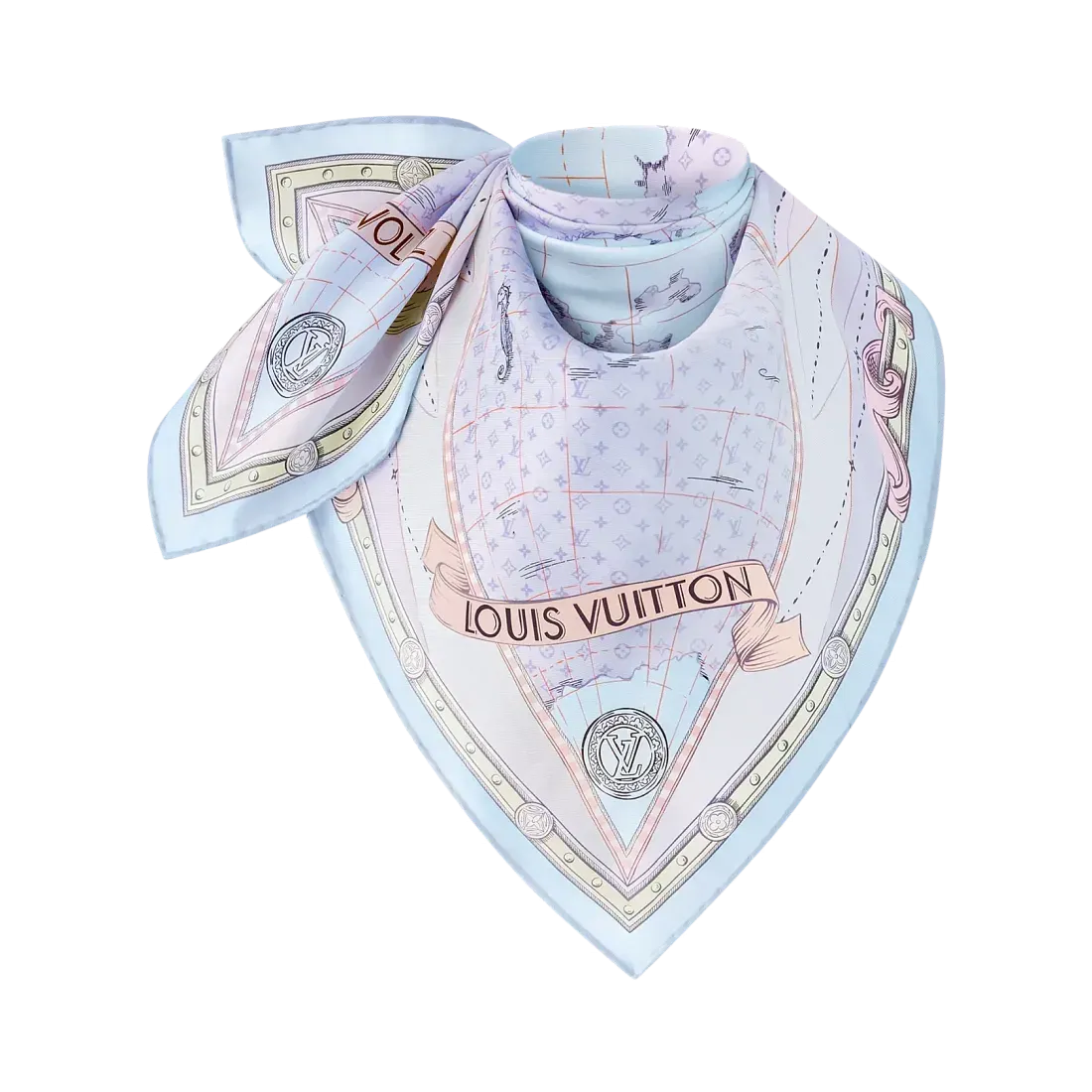 Louis Vuitton Платок-каре Map Lilas - фото 2