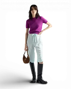 Prada Сумка Arque suede shoulder - фото 2