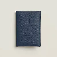 Hermès Кардхолдер Calvi Duo Navy - фото 1