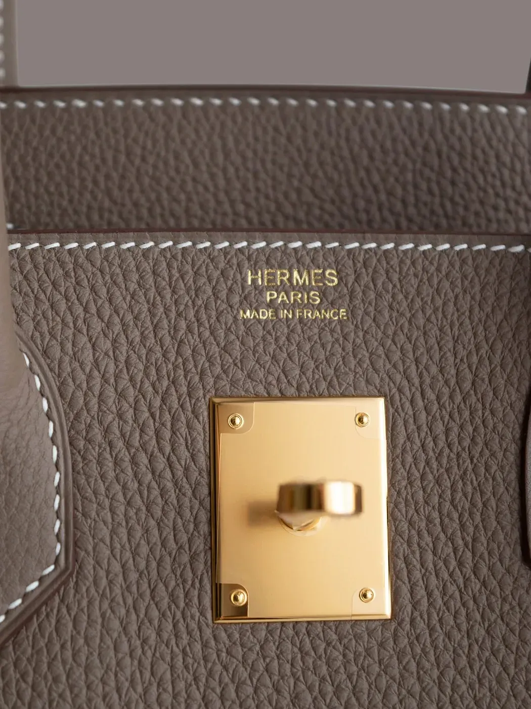 Hermès Сумка Birkin 30 Etoupe Togo Gold Hardware - фото 3