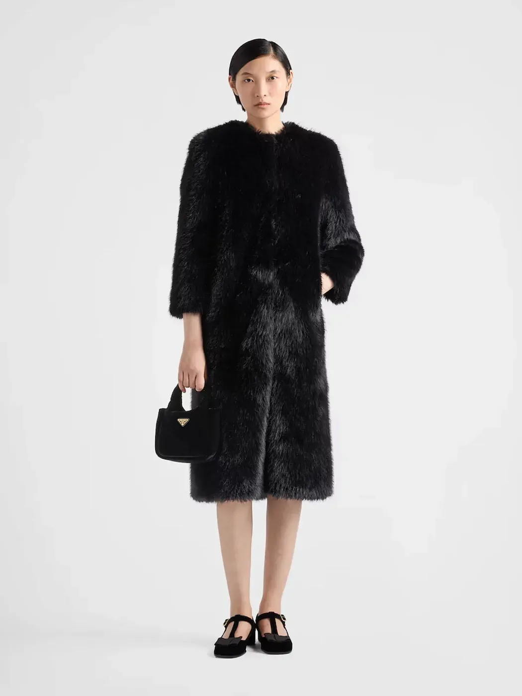 Prada Мини-сумка из вельвета с мягкой подкладкой - фото 2