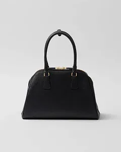 Prada Сумка из кожи Saffiano среднего размера Black - фото 3