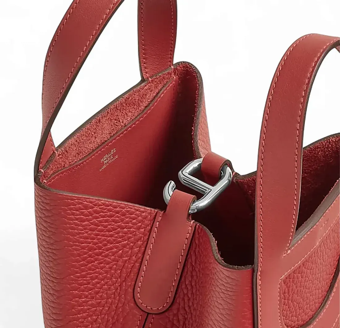 Hermès Сумка In-the-Loop 18 Vermillon Clemence Swift Palladium Hardware - фото 3