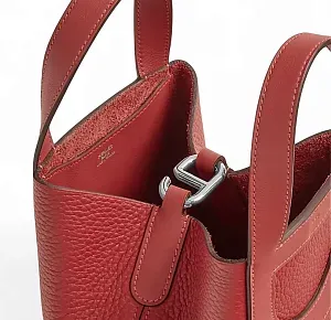 Hermès Сумка In-the-Loop 18 Vermillon Clemence Swift Palladium Hardware - фото 3