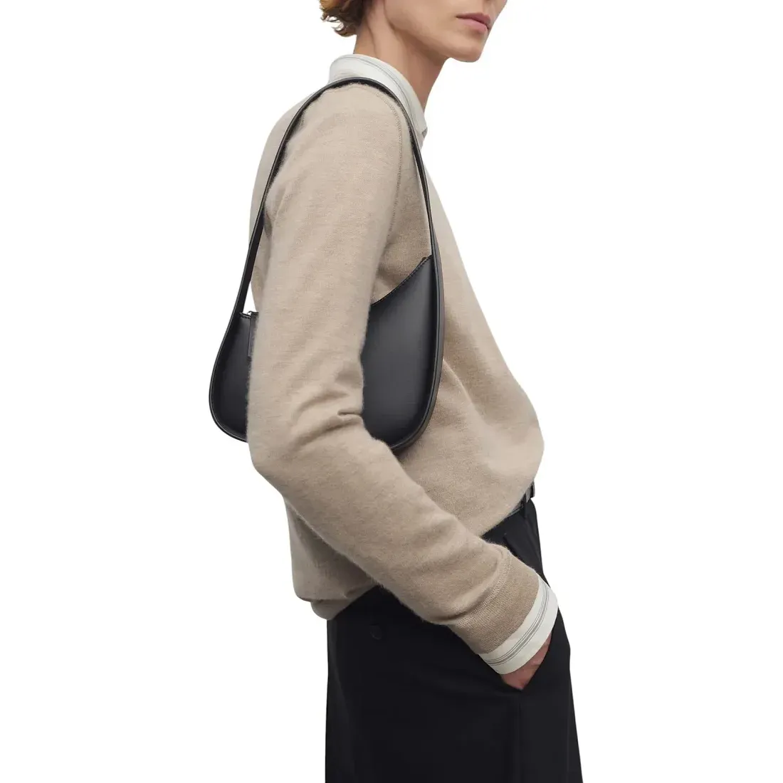 The Row Сумка Half Moon Black из кожи Black - фото 2