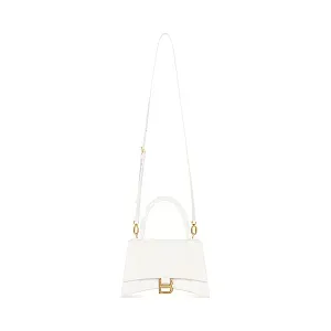 Balenciaga Сумка Hourglass Crocodile Embossed маленького формата White - фото 2