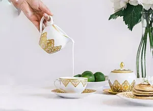 Bernardaud Фарфоровый чайный набор блюдца и чашки - фото 2