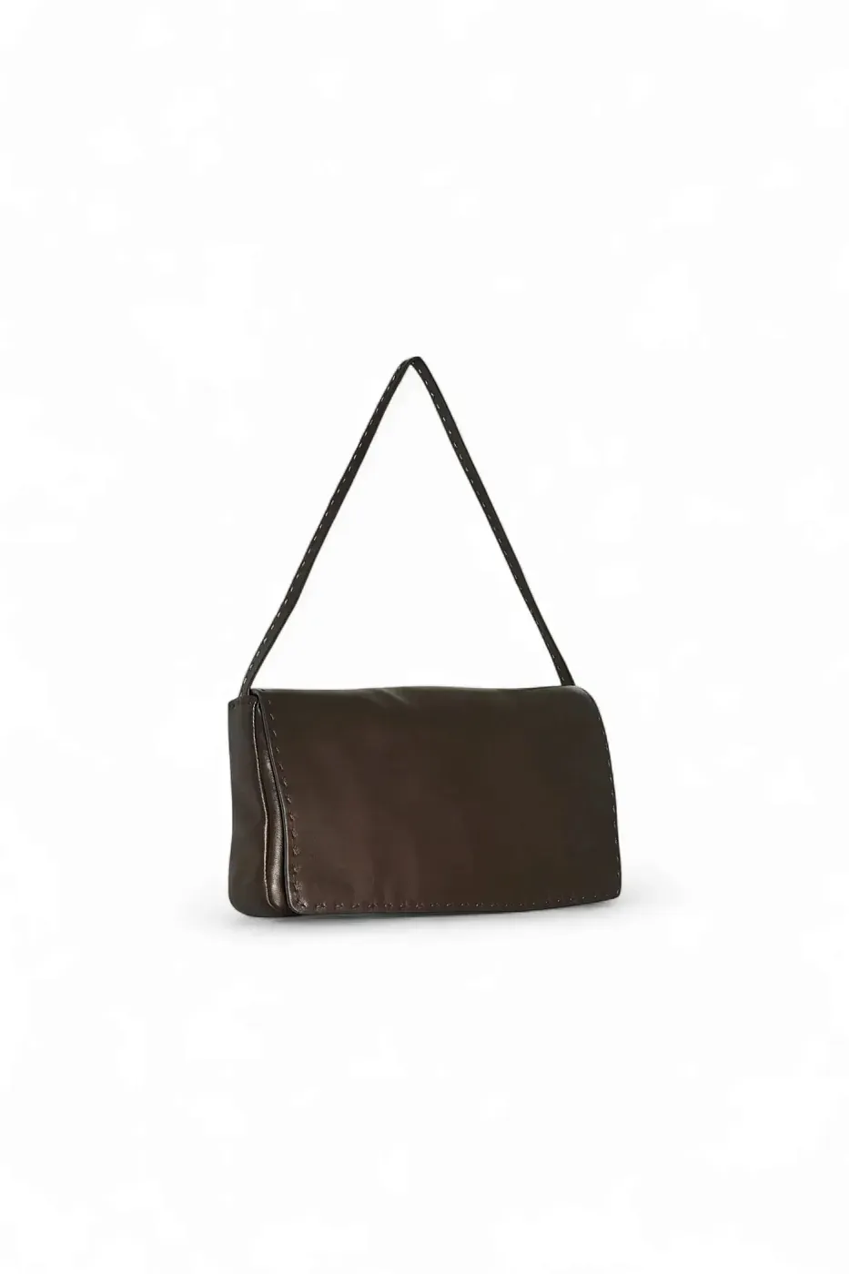 The Row Сумка Nuance Shoulder Dark Brown из кожи Dark Brown - фото 3