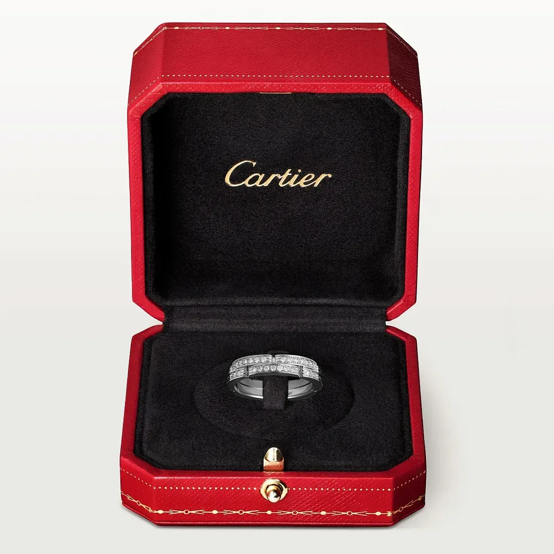 Cartier Обручальное кольцо Maillon Panthere Two Rows с бриллиантовым паве - фото 4