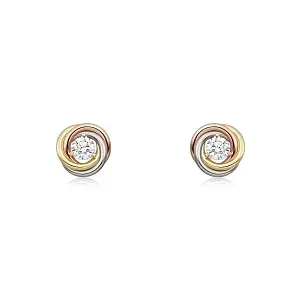 Cartier Серьги Trinity stud earrings, 2 diamonds - фото 1