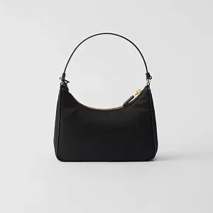 Prada Mини-сумка из Re-Nylon и сафьяновой кожи Re-Edition 2005 Black - фото 4