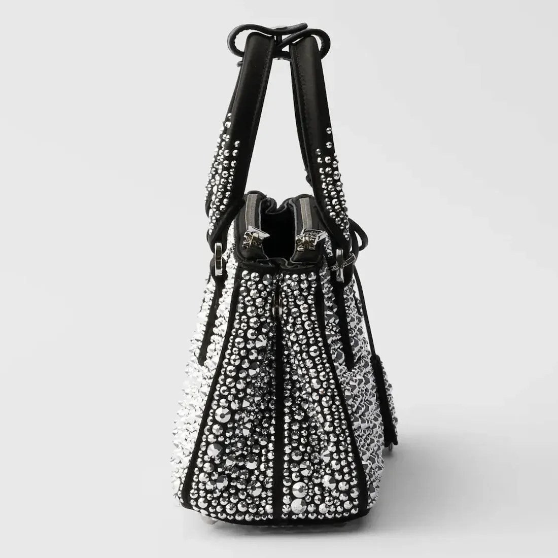 Prada Сумка Galleria из сатина с декорированием - фото 5