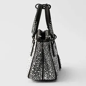 Prada Сумка Galleria из сатина с декорированием - фото 5