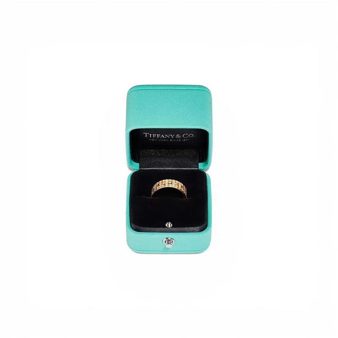 Tiffany & Co. Обручальное кольцо T True Wide Ring in Gold with Pave Diamonds - фото 4