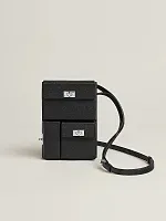 Hermès Сумка Kelly Multipocket To Go Pouch Men Black / Palladium - фото 1