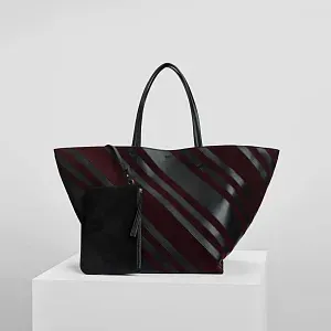 Phoebe Philo Сумка Cabas Black/Oxblood - фото 5