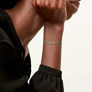 Tiffany & Co. Браслет Smile bracelet in yellow gold on a blue cord - фото 2
