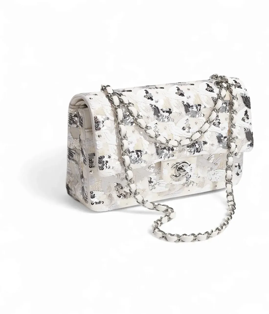 Chanel Классическая сумка 11.12 White/ Silver - фото 2