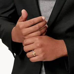 Tiffany & Co. Кольцо T T1 Ring in Yellow Gold with Diamonds - фото 3