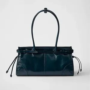 Prada Средняя кожаная сумка Denim - фото 5