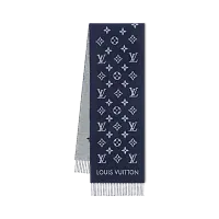 Louis Vuitton Шарф All About Monogram Navy Blue - фото 1