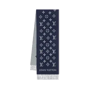 Louis Vuitton Шарф All About Monogram Navy Blue - фото 1