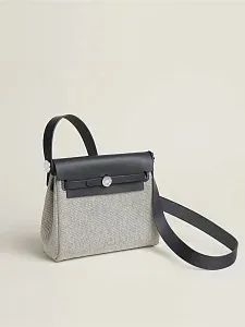Hermès Сумка Herbag Zip 20 Ecru Ardoise H Viking Hunter Palladium Hardware - фото 2
