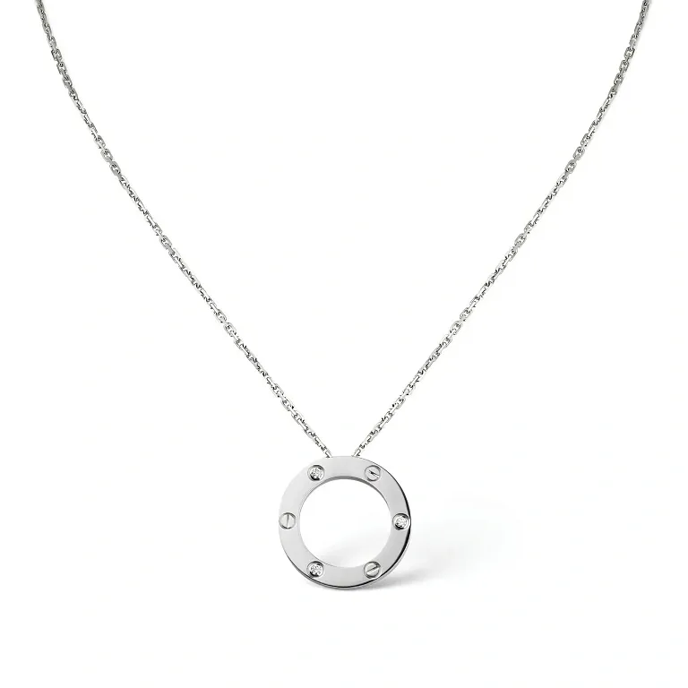 Кулон Cartier Love, 3 diamonds Man White Gold - фото 1