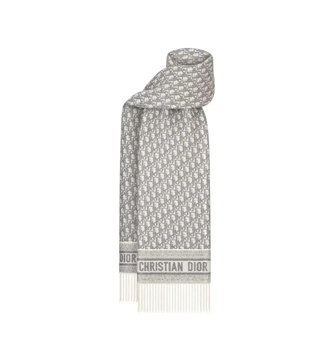 Dior Шарф Oblique Grey - фото 3