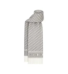 Dior Шарф Oblique Grey - фото 3