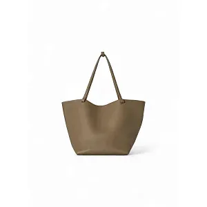 The Row Сумка Park Tote Three Black из кожи Smoked Taupe - фото 1