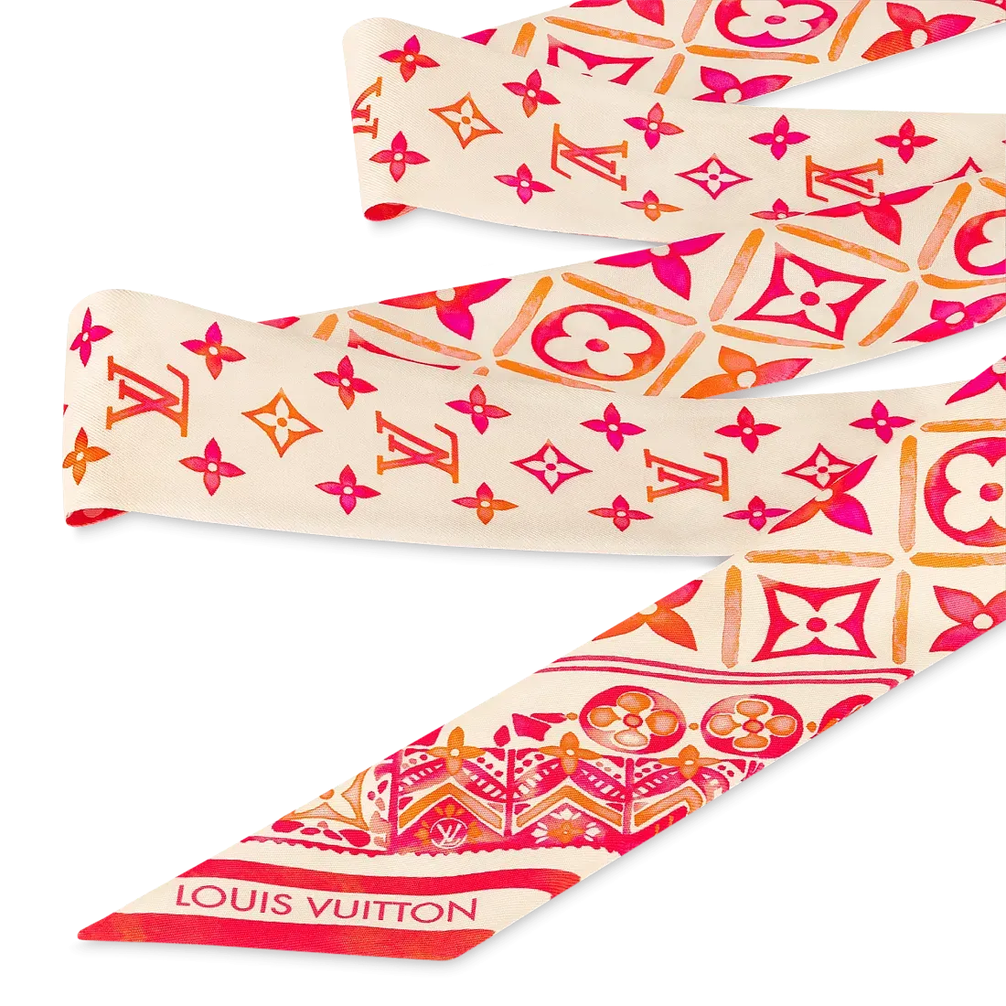 Louis Vuitton Шелковая лента Tiles BB Coral - фото 2