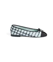 Chanel Твидовые балетки Light Blue/Black - фото 1