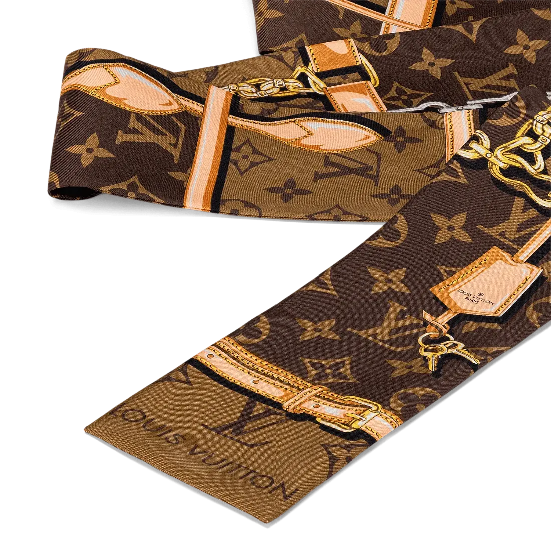 Louis Vuitton Шелковая лента Monogram Confidential Brown - фото 3