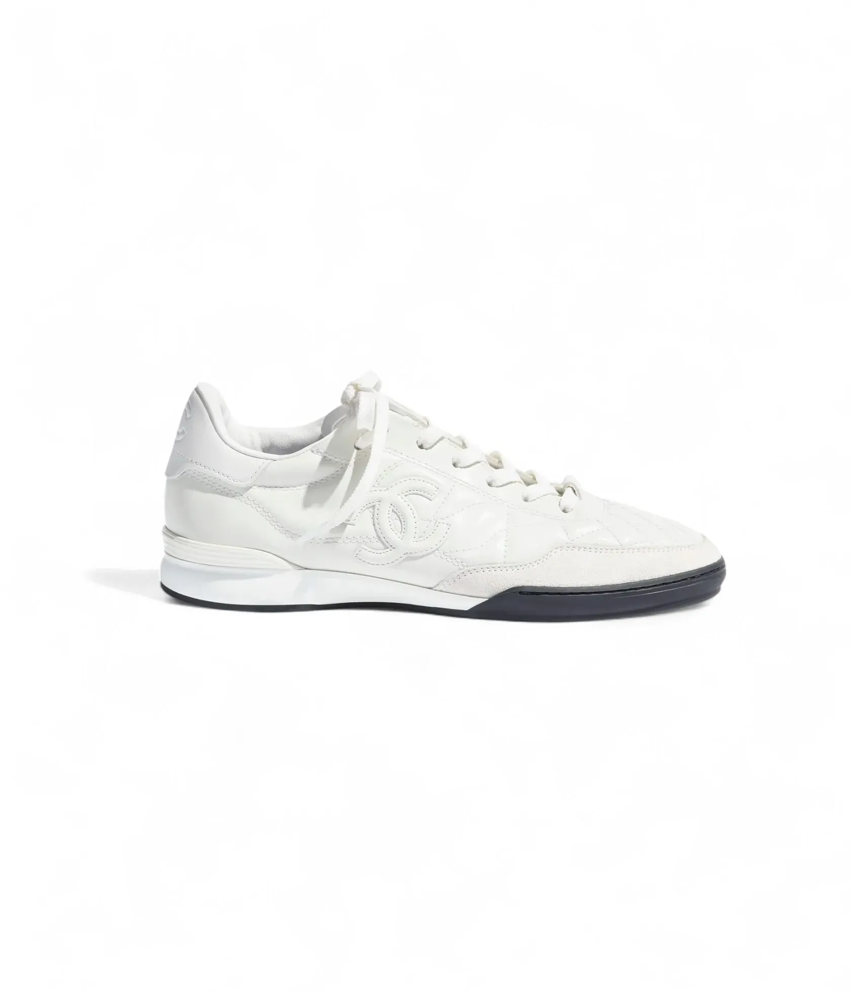Кожаные кроссовки Chanel White - фото 1