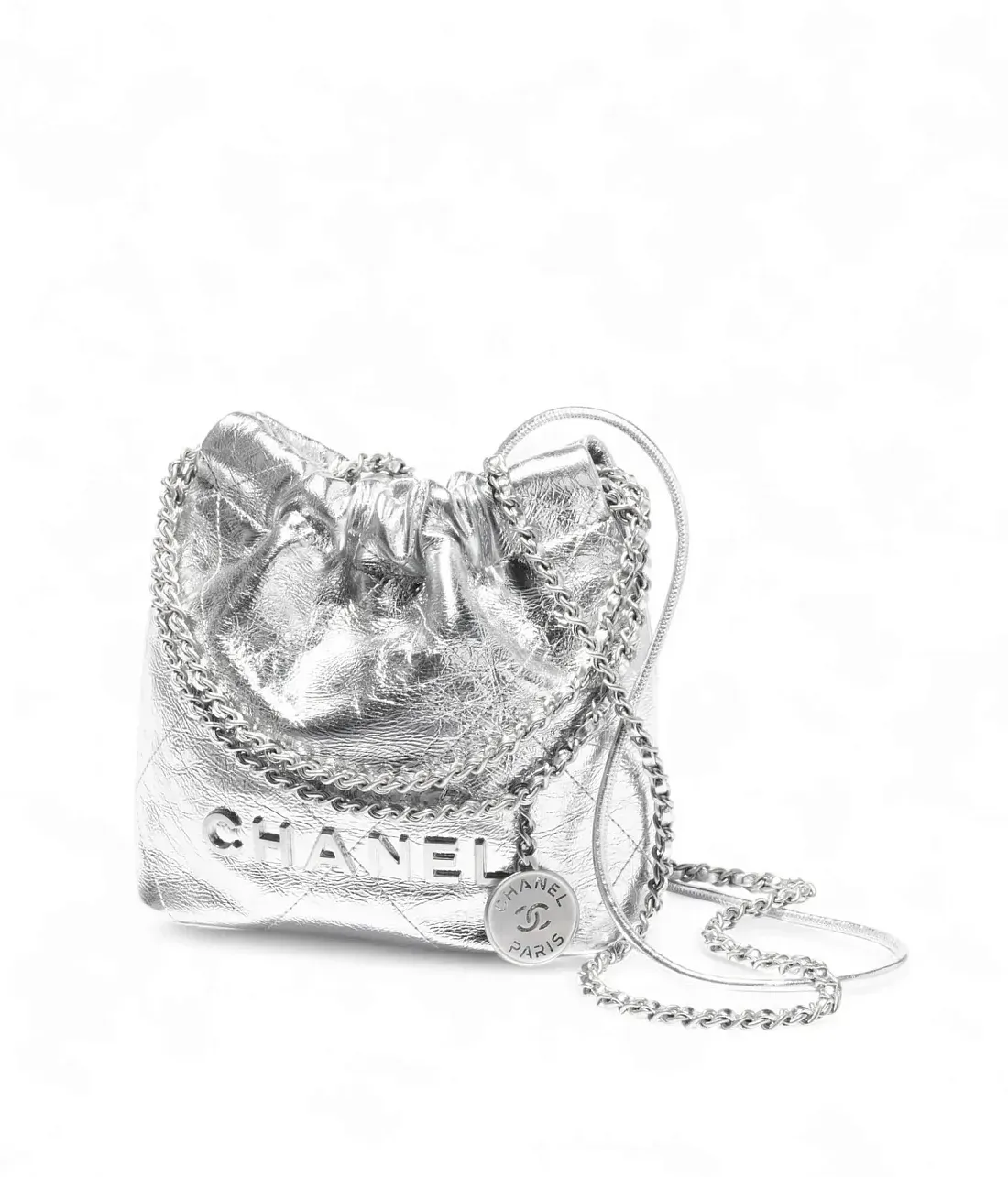 Chanel Сумка Mini 22 Silver - фото 2