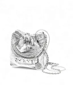 Chanel Сумка Mini 22 Silver - фото 2