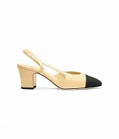 Chanel Кожаные слингбэки Beige/Black - фото 1
